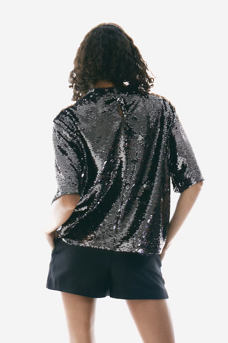 H&M SEQUINED TOP