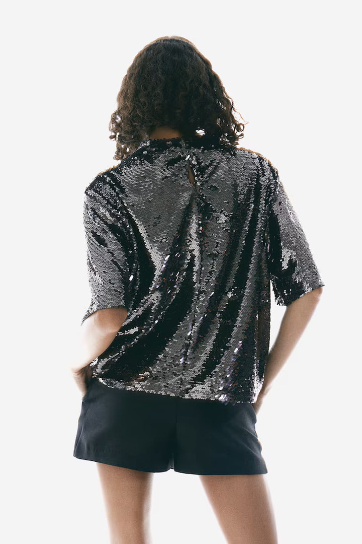 H&M SEQUINED TOP