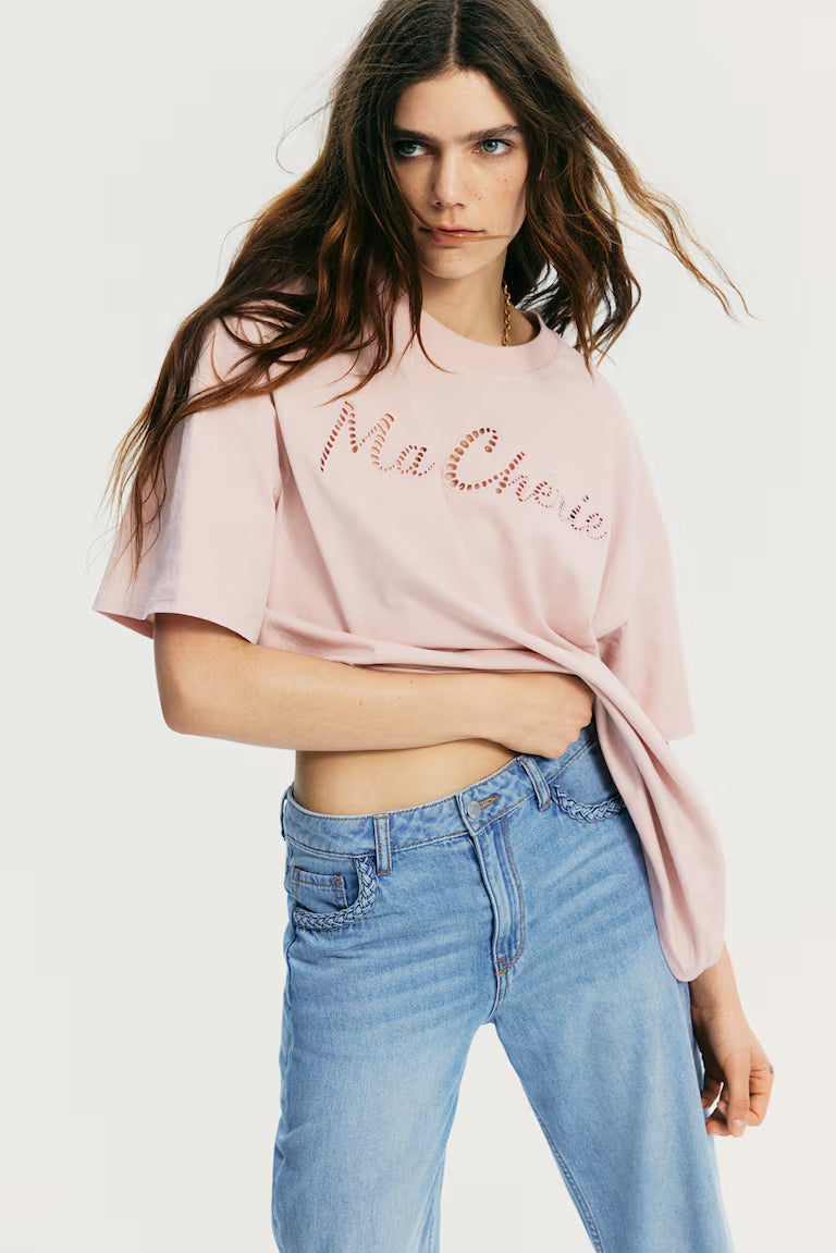 H&M OVERSIZED T-SHIRT WITH MOTIF
