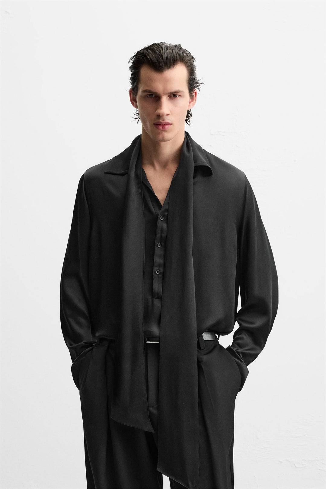 Zara FLOWY BOW SHIRT