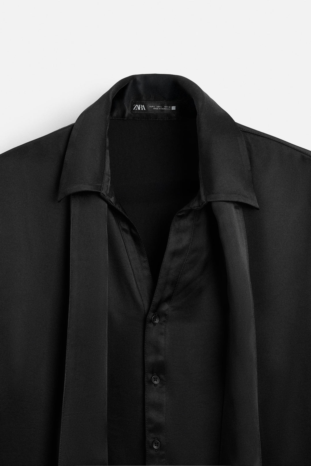 Zara FLOWY BOW SHIRT