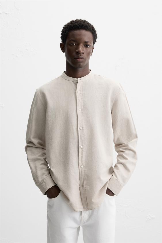 Zara LINEN - COTTON SHIRT