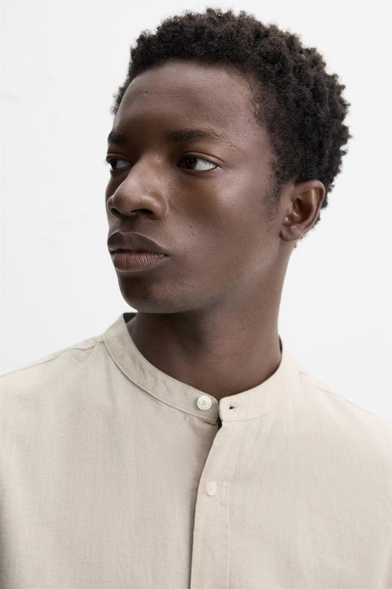 Zara LINEN - COTTON SHIRT