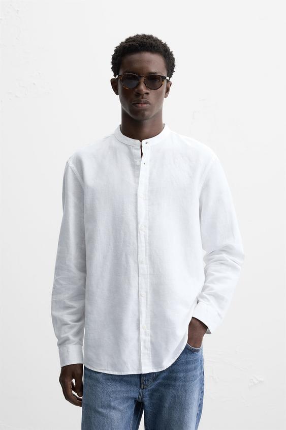 Zara LINEN - COTTON SHIRT