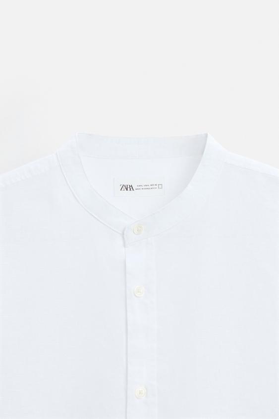 Zara LINEN - COTTON SHIRT
