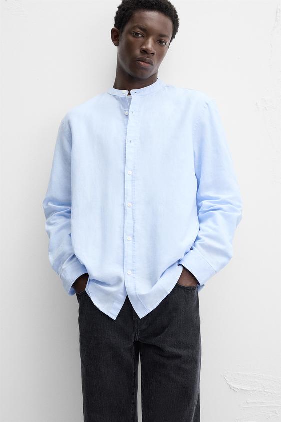 Zara LINEN - COTTON SHIRT