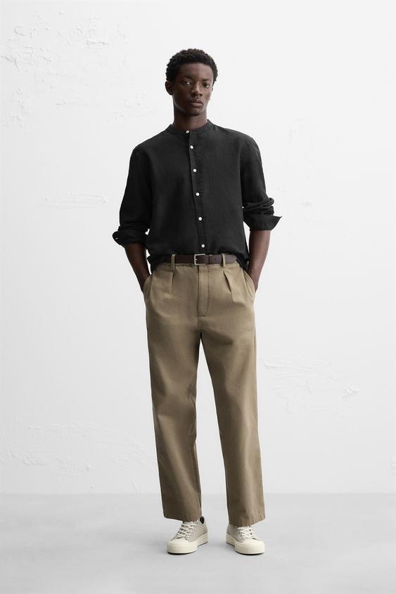Zara LINEN - COTTON SHIRT