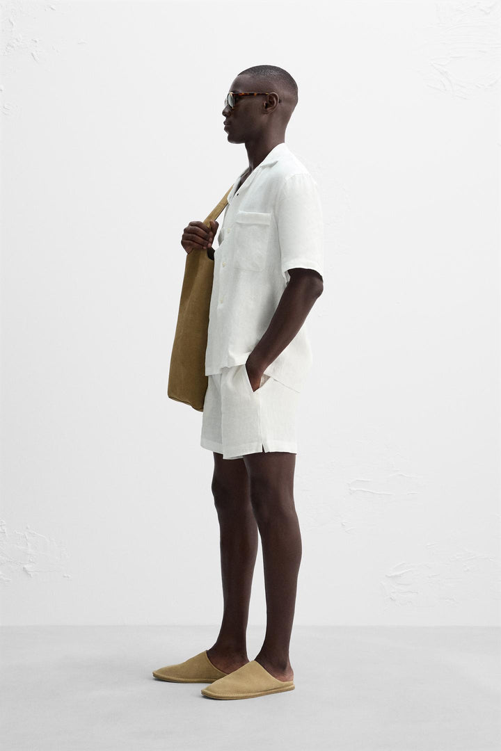 ZARA 100% LINEN SHORTS