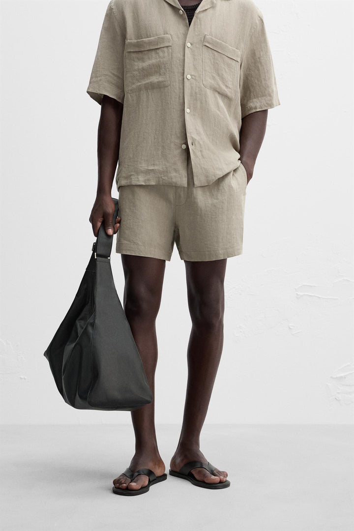 ZARA 100% LINEN SHORTS