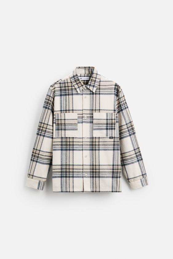 Zara PLAID FLANNEL SHIRT