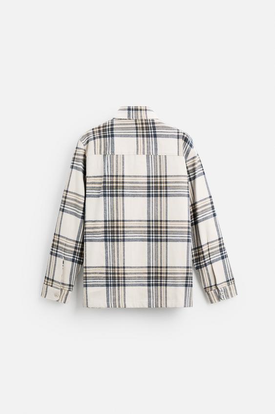 Zara PLAID FLANNEL SHIRT