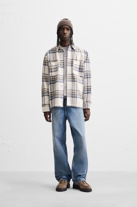 Zara PLAID FLANNEL SHIRT