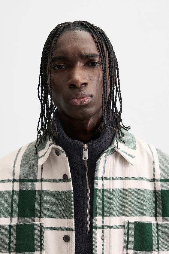 Zara PLAID FLANNEL SHIRT