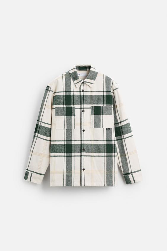 Zara PLAID FLANNEL SHIRT