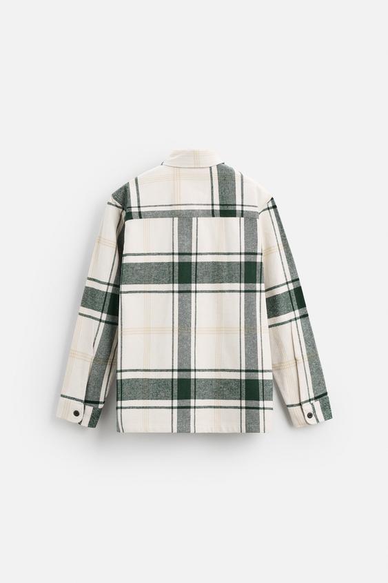 Zara PLAID FLANNEL SHIRT