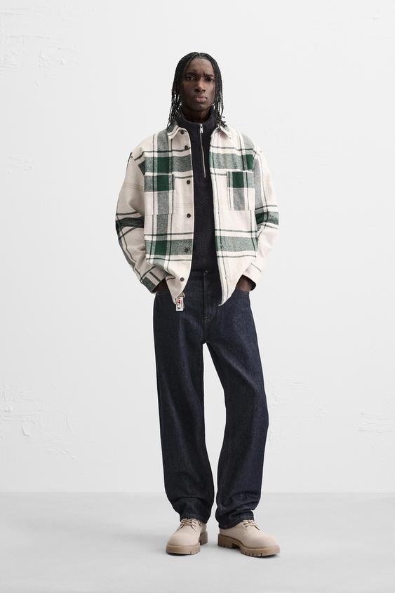 Zara PLAID FLANNEL SHIRT