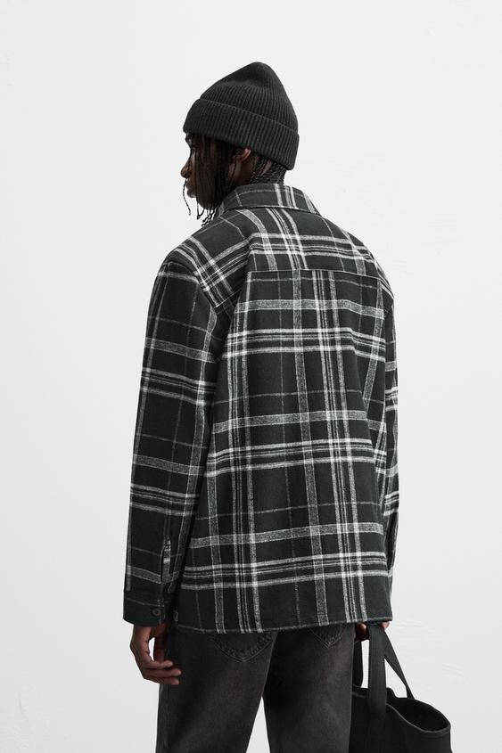 Zara PLAID FLANNEL SHIRT