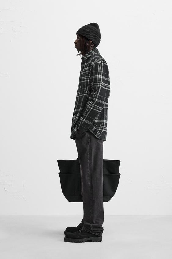 Zara PLAID FLANNEL SHIRT