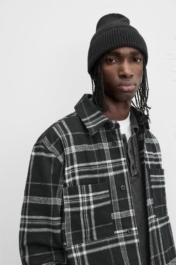 Zara PLAID FLANNEL SHIRT