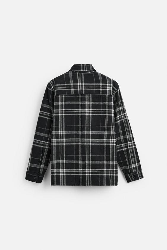 Zara PLAID FLANNEL SHIRT