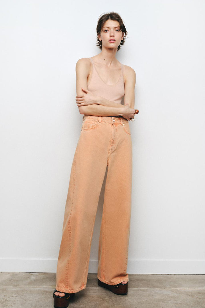 ZARA ZW COLLECTION HIGH WAIST WIDE LEG JEANS