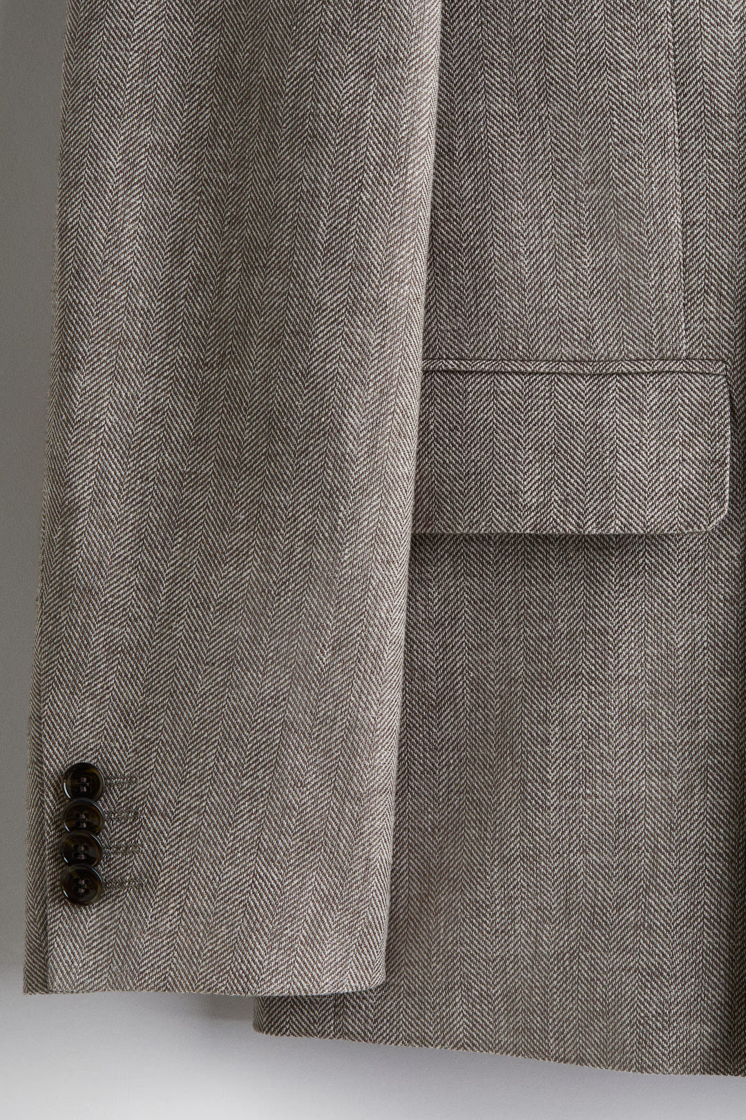 H&M Relaxed-Fit Double-Breasted Linen-Blend Jacket