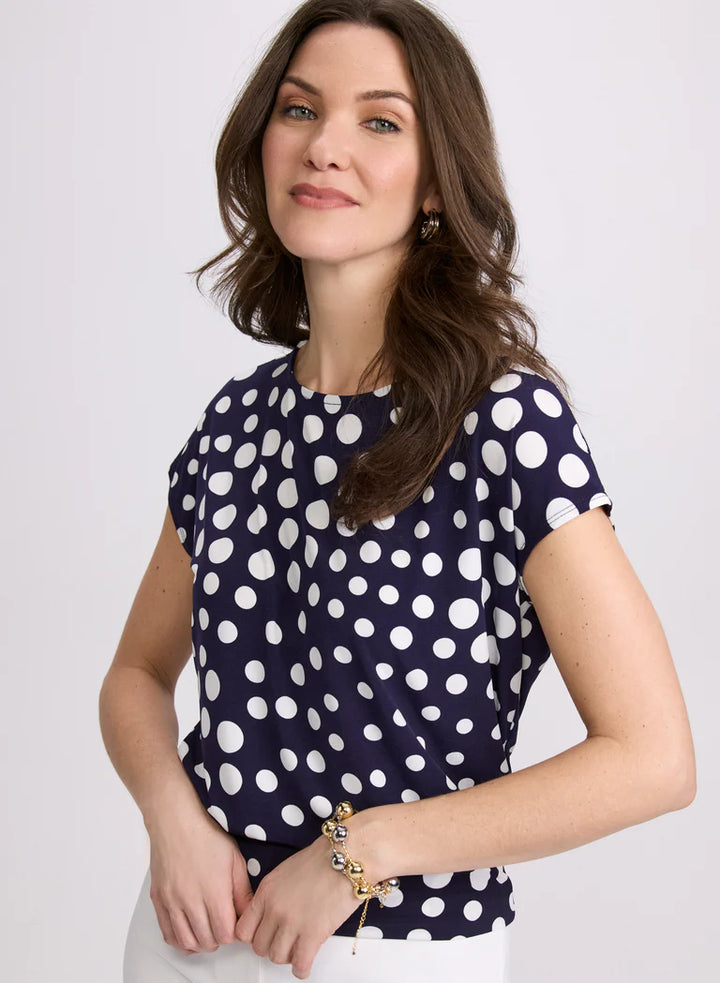 LAURA Polka Dot Print Top