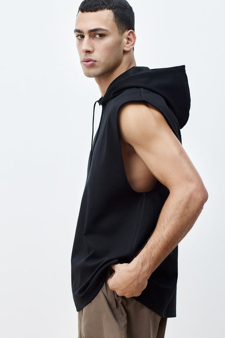 H&M Regular Fit Sleeveless Sports Hoodie in DryMove™