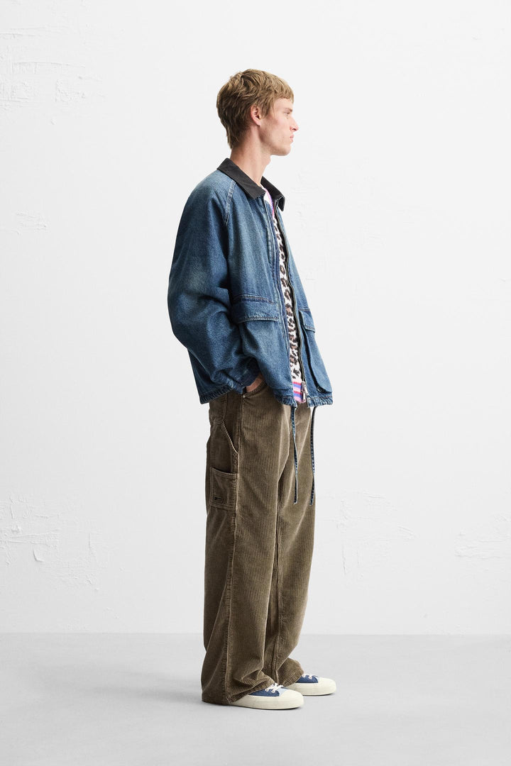 ZARA CARPENTER CORDUROY TROUSERS