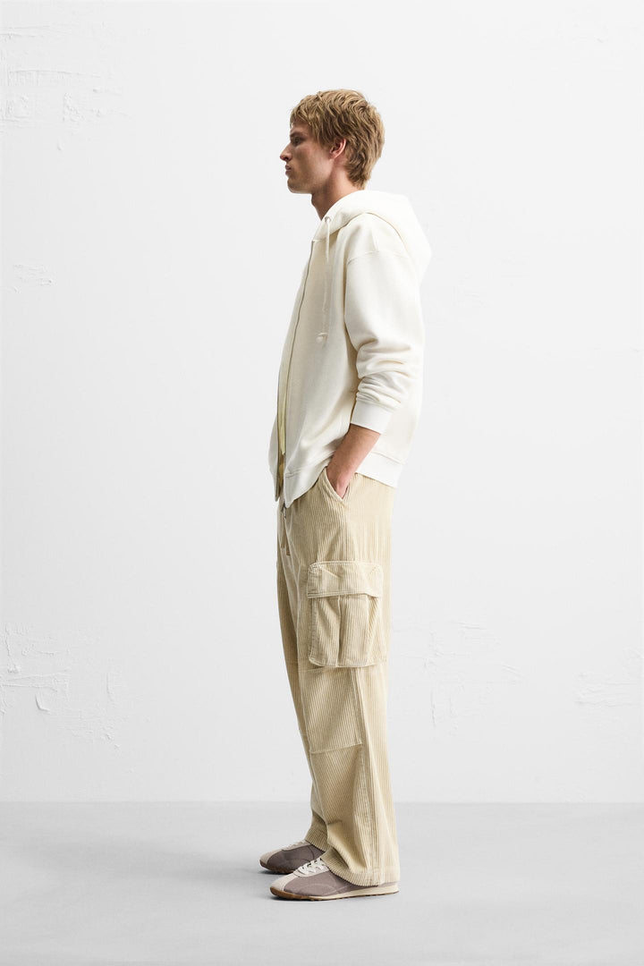 ZARA CORDUROY CARGO PANTS