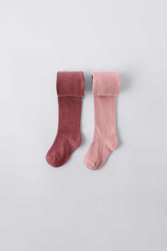 Zara TWO-PACK OF PLAIN TIGHTS