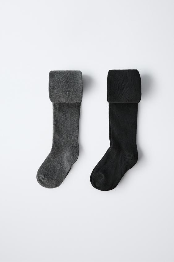 Zara TWO-PACK OF PLAIN TIGHTS
