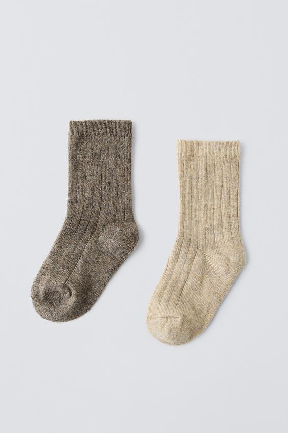 Zara TWO-PACK OF KNIT SOCKS