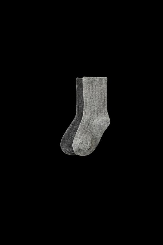 Zara TWO-PACK OF KNIT SOCKS