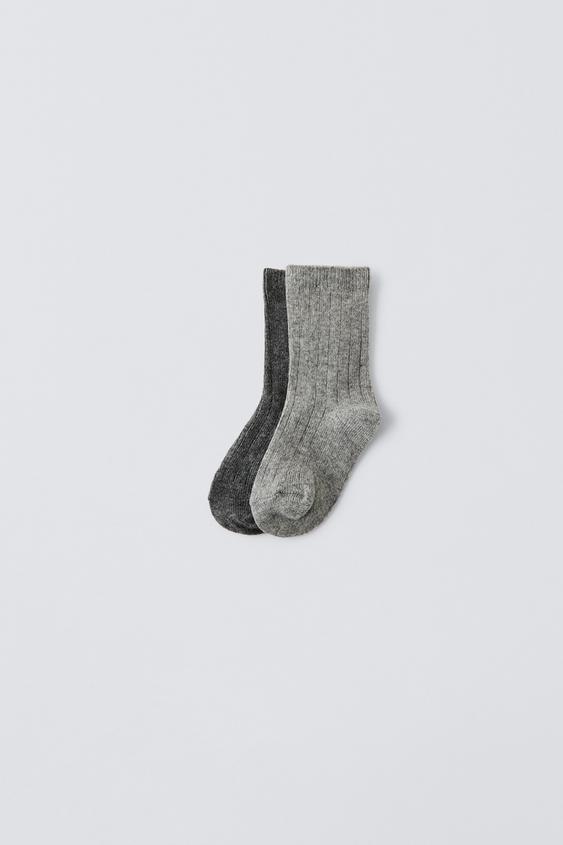 Zara TWO-PACK OF KNIT SOCKS