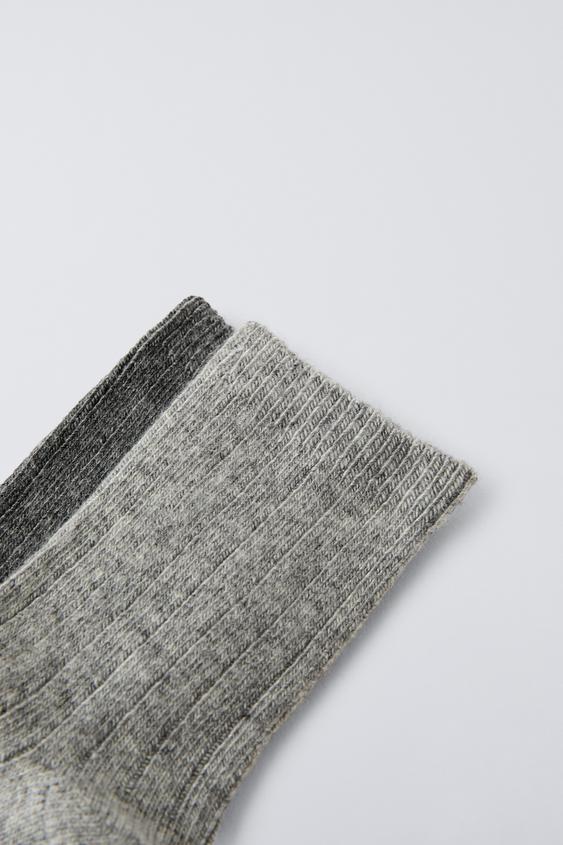 Zara TWO-PACK OF KNIT SOCKS