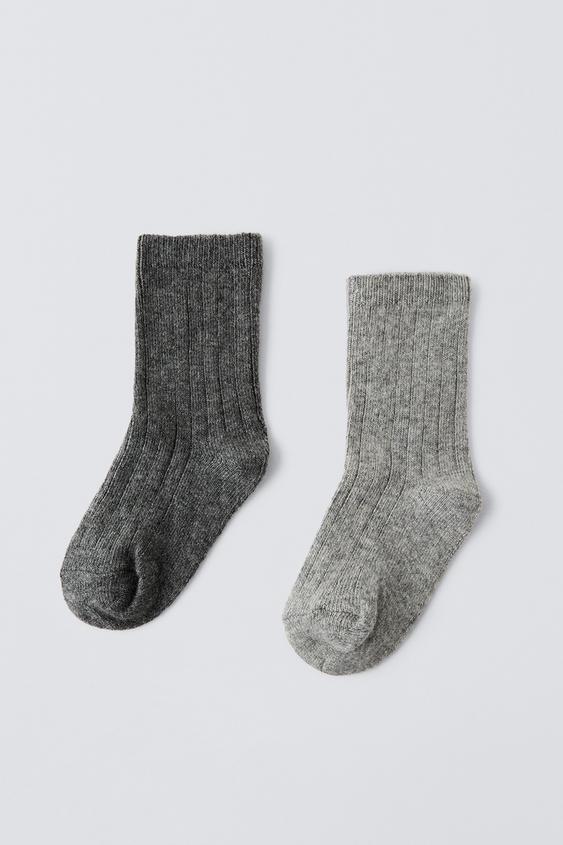 Zara TWO-PACK OF KNIT SOCKS