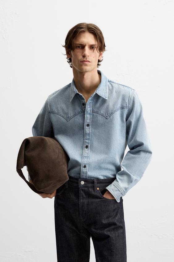 Zara DENIM WESTERN SHIRT