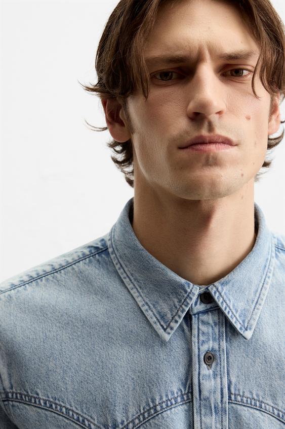 Zara DENIM WESTERN SHIRT