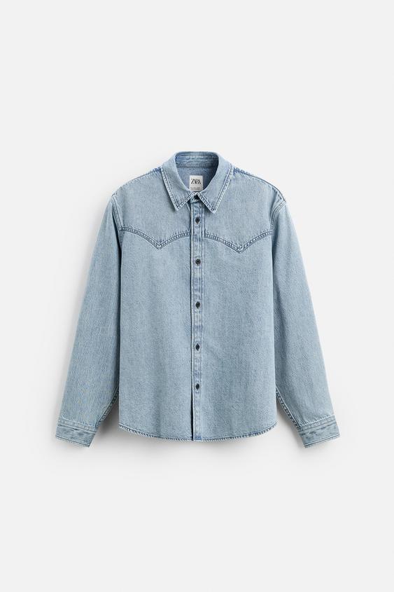 Zara DENIM WESTERN SHIRT