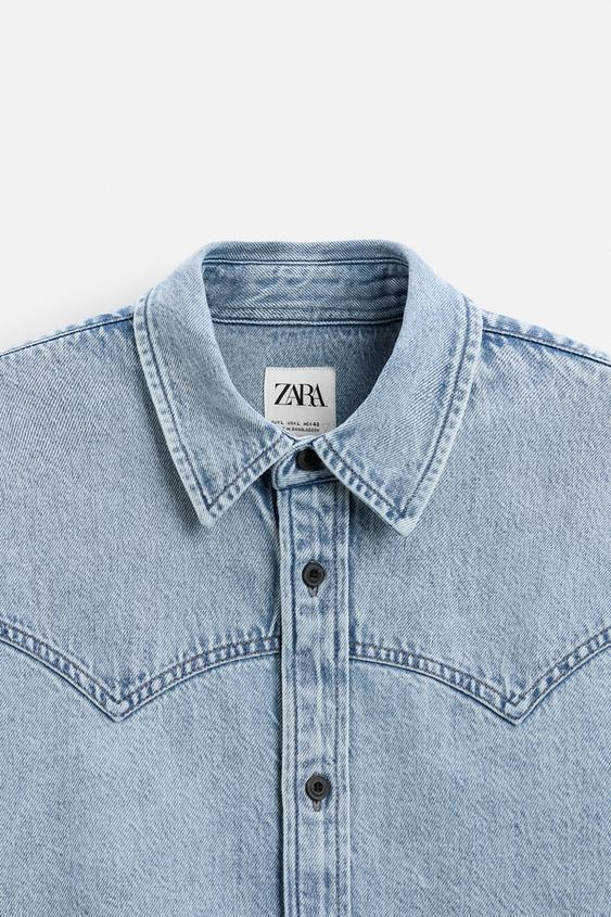 Zara DENIM WESTERN SHIRT