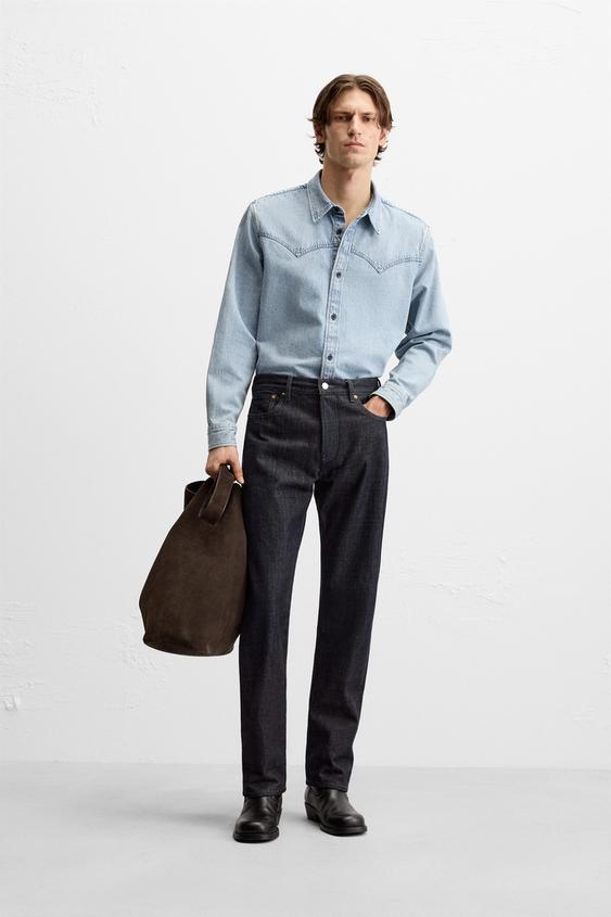 Zara DENIM WESTERN SHIRT