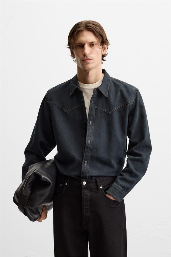 Zara DENIM WESTERN SHIRT