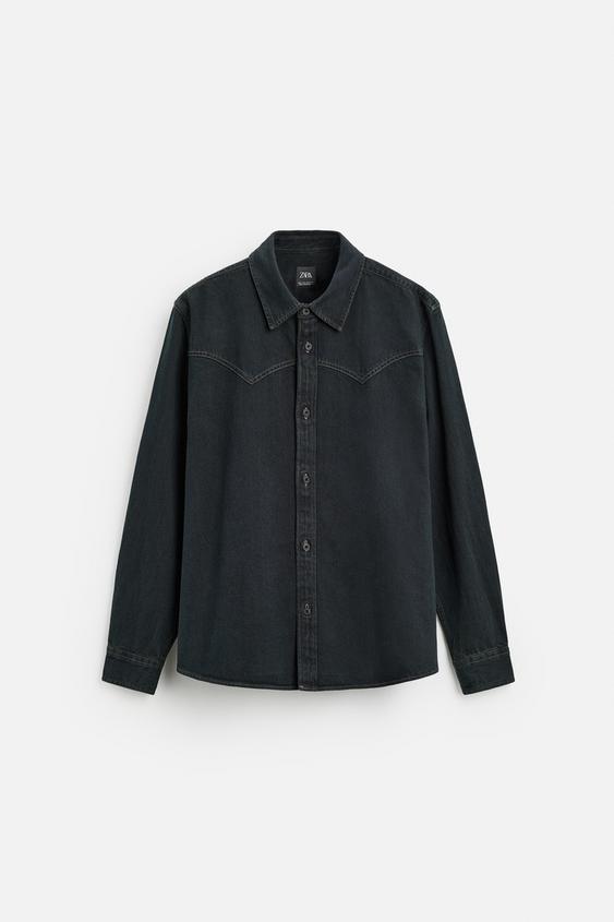 Zara DENIM WESTERN SHIRT