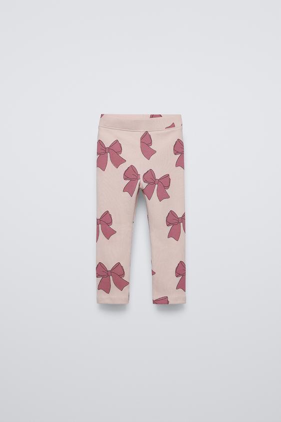 Zara RIBBED PRINTED LEGGINGS