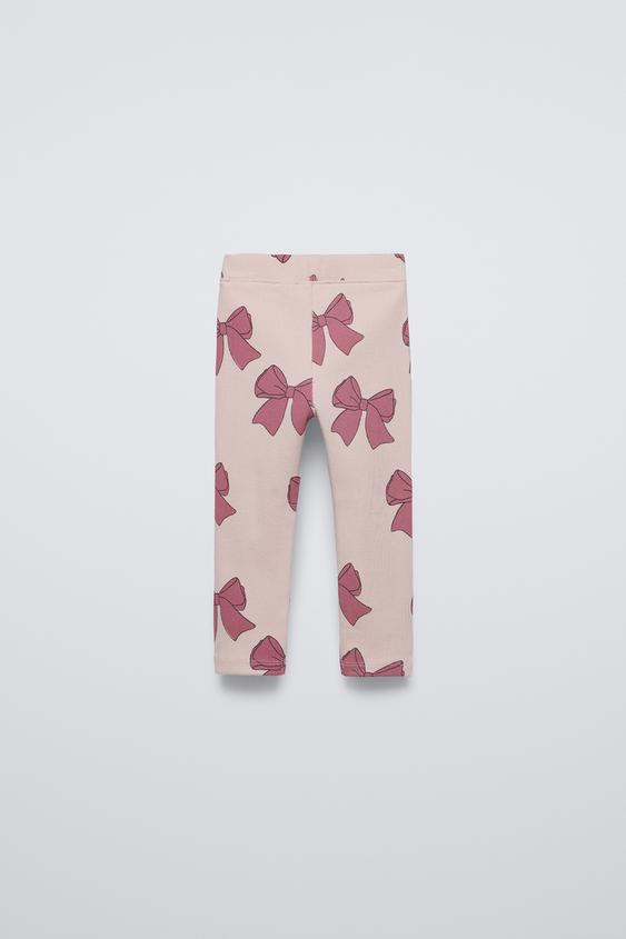 Zara RIBBED PRINTED LEGGINGS