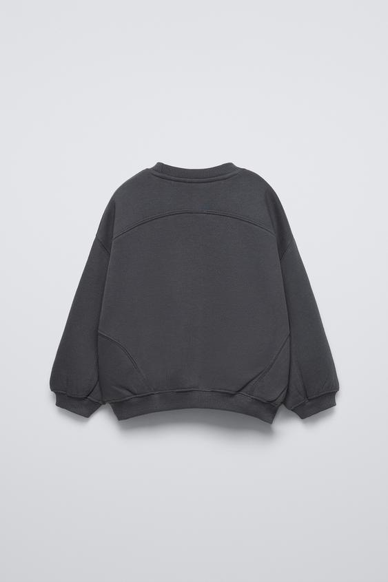 Zara PLAIN SWEATSHIRT WITH TEXT
