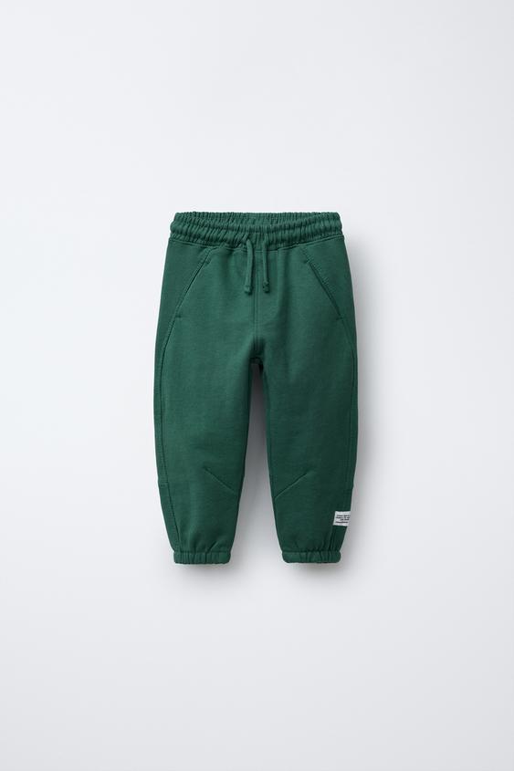 Zara PLUSH PANTS WITH LABEL