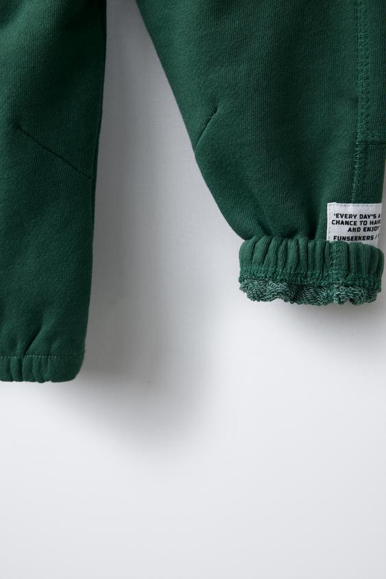 Zara PLUSH PANTS WITH LABEL