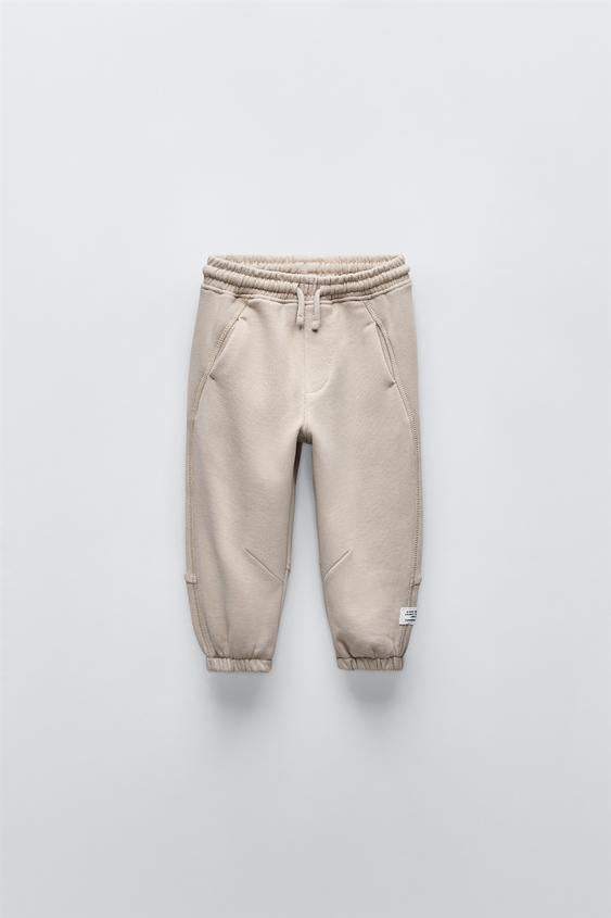 Zara PLUSH PANTS WITH LABEL